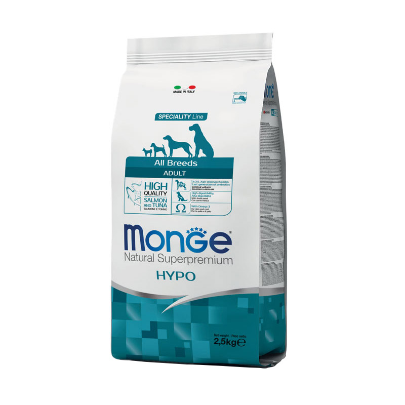 Monge Dog Speciality Line Hypo для взрослых собак, гипоаллергенный, из лосося с тунцом