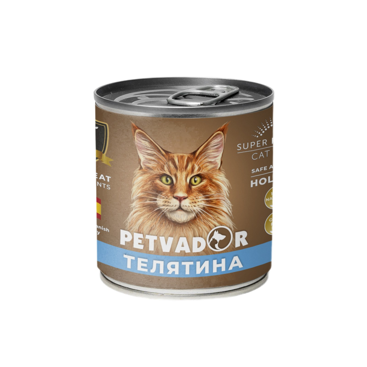 Влажный корм для кошек Petvador (телятина и перепелка)