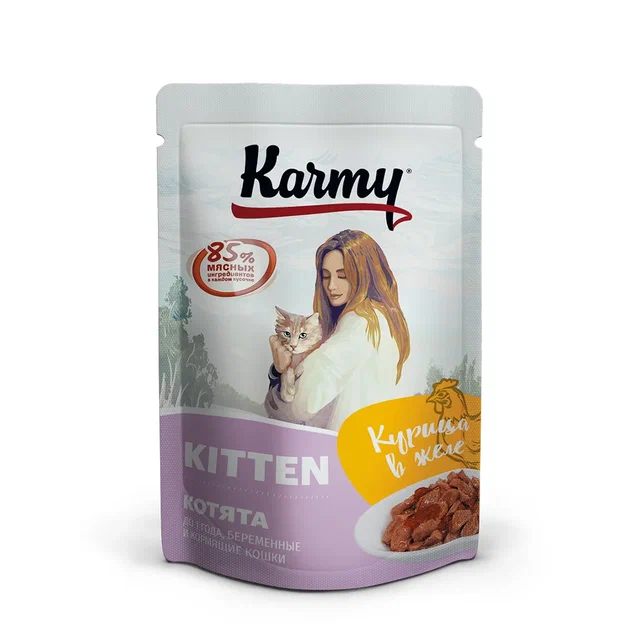 Karmy Kitten Chicken Jelly (курица в желе / 80 грамм)