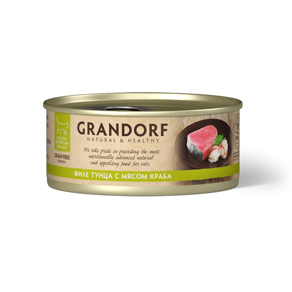 Grandorf «Филе тунца с мясом краба в собственном соку» (70 грамм)