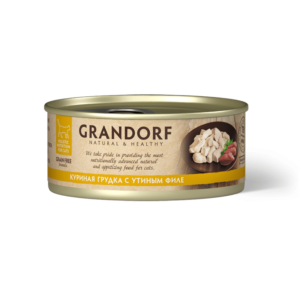 Grandorf «Куриная грудка с утиным филе в собственном соку» (70 грамм)