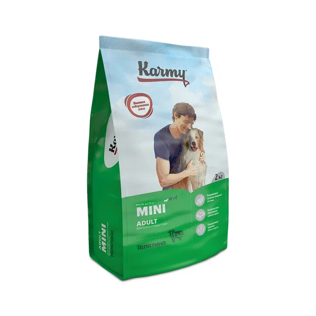 Karmy Mini Adult для собак мелких пород (телятина с рисом)