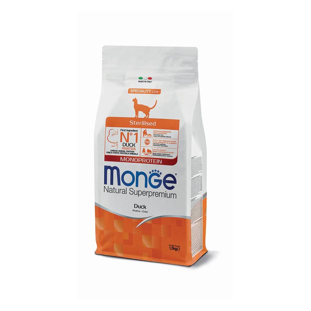 Monge Cat Speciality Line Monoprotein Sterilised для стерилизованных кошек, из утки