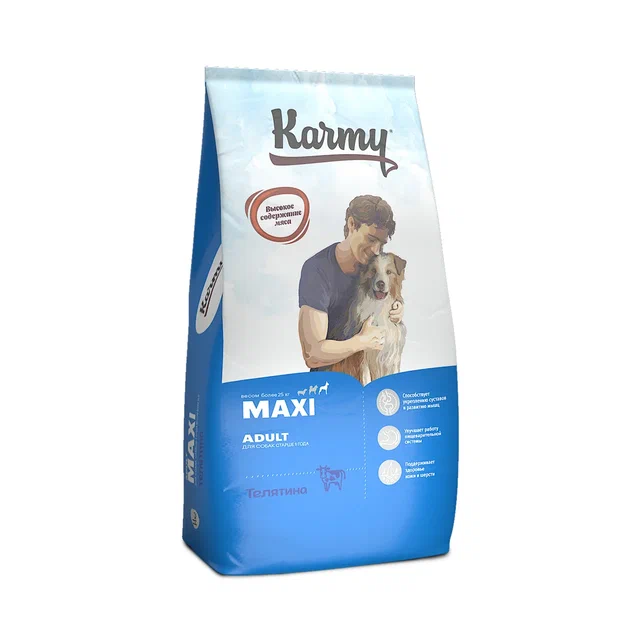Karmy Maxi Adult для собак крупных пород (телятина с рисом)