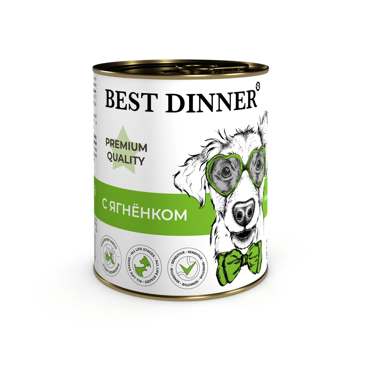 Best Dinner Premium для собак: «Меню №1» (с ягненком / 340 грамм)