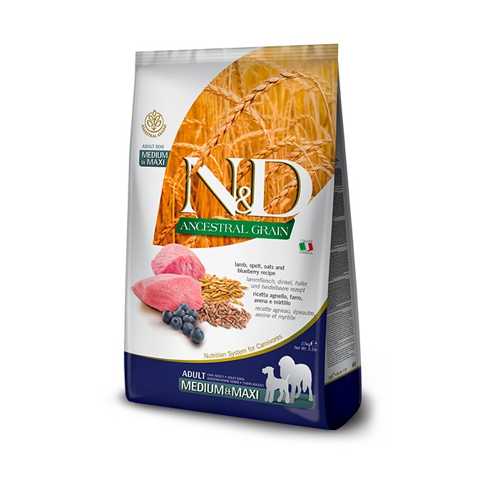N&D Ancestral Grain: Lamb & Blueberry Adult Medium & Maxi