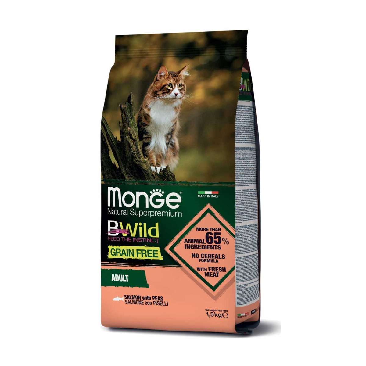 Monge Cat BWild GRAIN FREE для кошек, из лосося