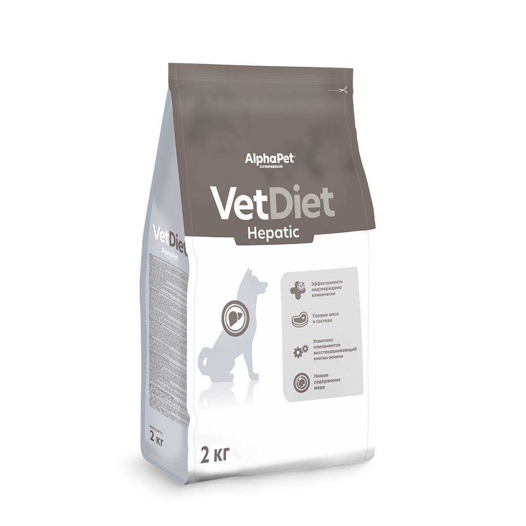 AlphaPet VetDiet Hepatic для собак при заболеваниях печени